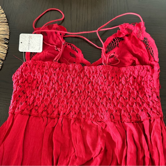 NWT FP Adella maxi slip flare dress in bright red size XS WOMENS - Picture 6 of 7